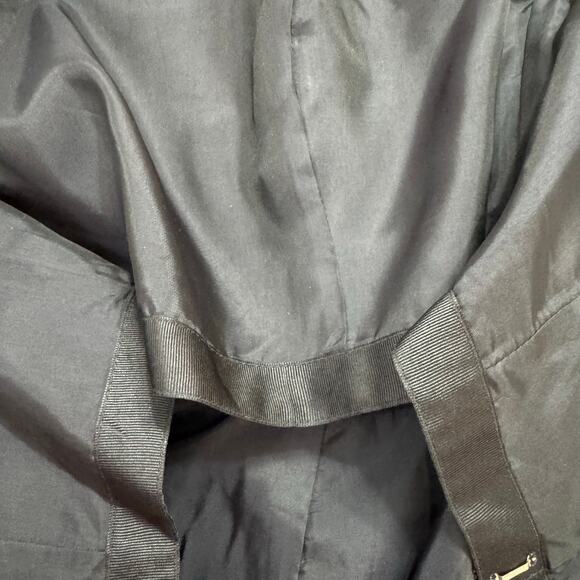 Ann Taylor Black Strapless Wool Blend Dress 10P Empire Waist Grosgrain Back Bow - Picture 10 of 13